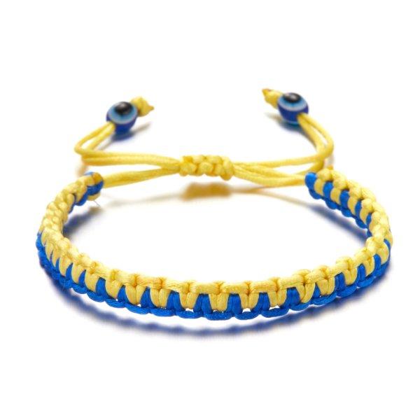 Simple Handmade Braided Sunflower Bracelet For Women Minimalist Daisy Flower Bracelets Blue Yellow Ukraine Flag Charm Jewelry
