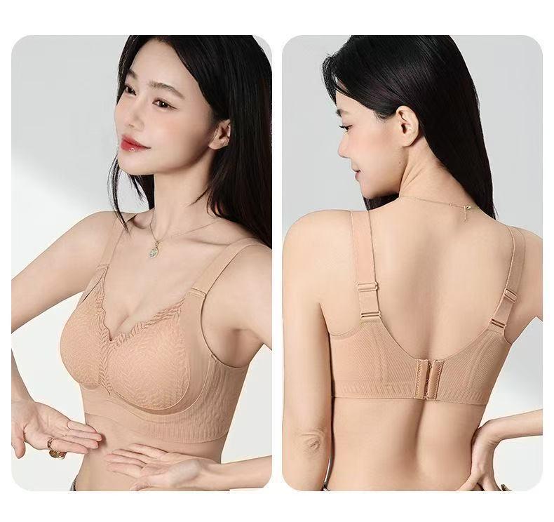 Second Generation Seamless Push-Up Bra for Women - Thin, No Underwire, Anti-Sagging, Side Bust Control