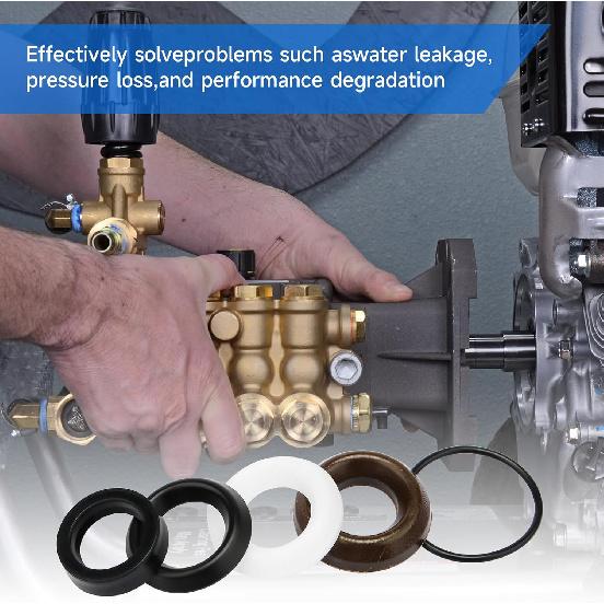 GJK 5019006400 Pressure Washer Seal Repair Kit Compatible with Comet ZWD& ZWDK 15MM Pressure Washer Pump, Power Washer Pump Rebuild Kit