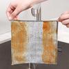 Durable Silver Thread Dishcloth: Double-Sided, Oil-Resistant, Steel Wool Cleaning Towel