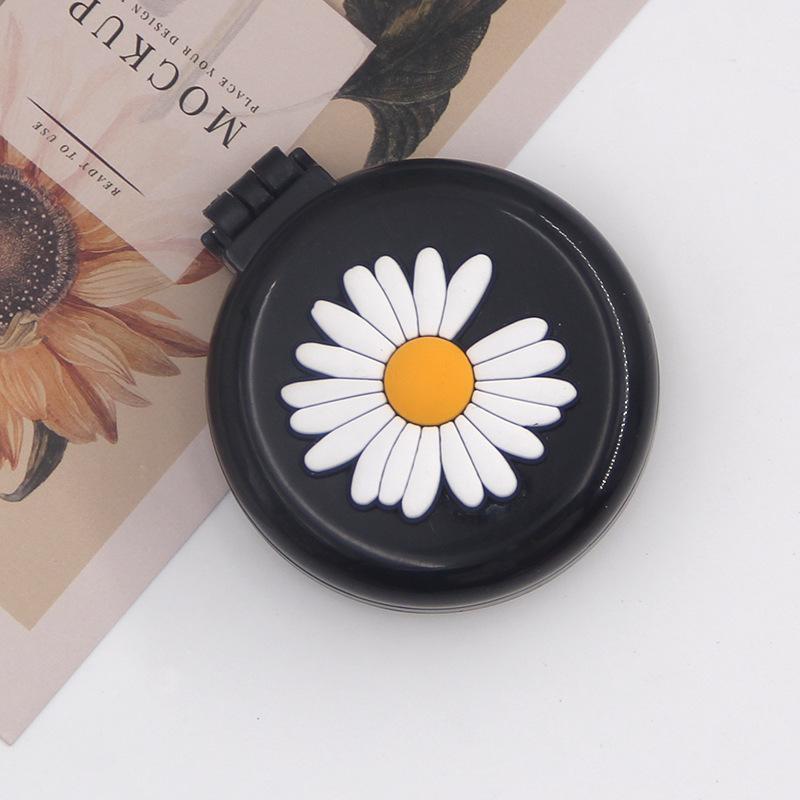 Cute Mini Folding Hair Combs with Mirror Portable for Travel Massage Comb for Women Girls Hair Brushes Styling Accessories