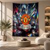 Dekorativt vægtæppe, Manchester United Trykt Vægkunst, Let Vægophæng Til Soveværelsesbaggrund