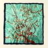 90*90cm Satin Silk Square Scarf Woman Fashion Kerchief Neck Head/Hair Scarves Bandana Handkerchief Floral Printed Headscarf