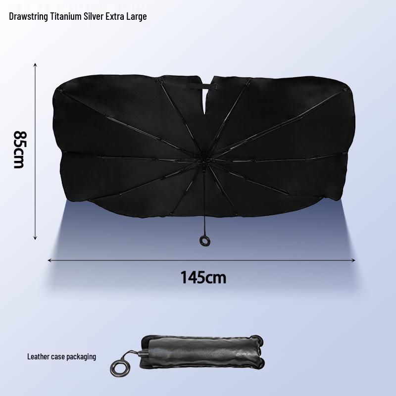 Car Front Windshield Pull-Out Sunshade Umbrella – Heat Insulation & Sun Protection