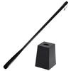 Kicoriya Shoehorn, Long, with Stand, Wooden, 75cm, Stylish, Includes Cloth, Black
