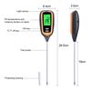Nowy cyfrowy miernik wilgotności gleby 4 w 1 Miernik pH Tester temperatury światła słonecznego do roślin ogrodniczych z wyświetlaczem LCD