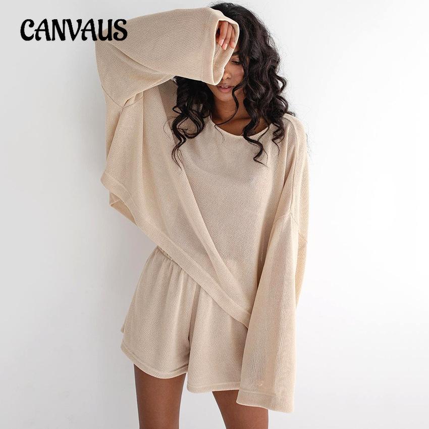 

Осенний французский стиль, удобные свободные шорты с длинным рукавом, пижамный костюм, женская домашняя одежда S хаки