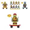 Children's Toy Kf6196 Ninja Turtle Da Vinci Building Blocks Abs Plastic Non-electric Diy
