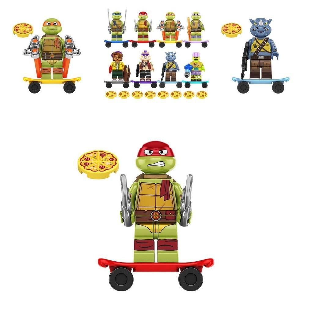 Children's Toy Kf6196 Ninja Turtle Da Vinci Building Blocks Abs Plastic Non-electric Diy