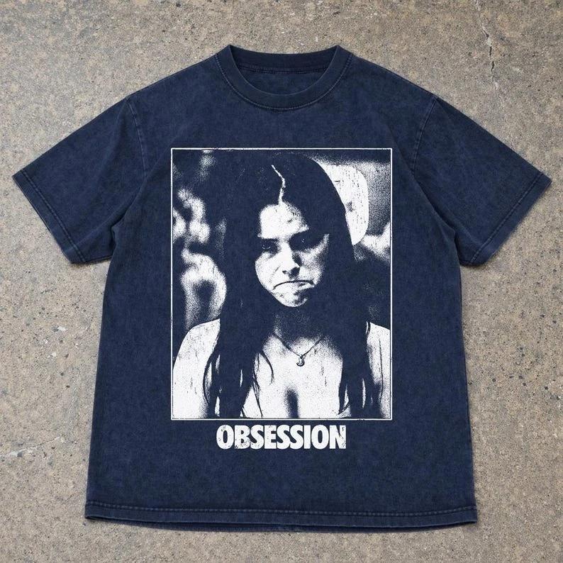 Vintage Obsession Movie TShirt Gothic Horror Tee Graphic Short Sleeve Womens Tshirts for Summer Unisex