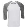 Canvas 3/4-ermet baseball T-skjorte for menn