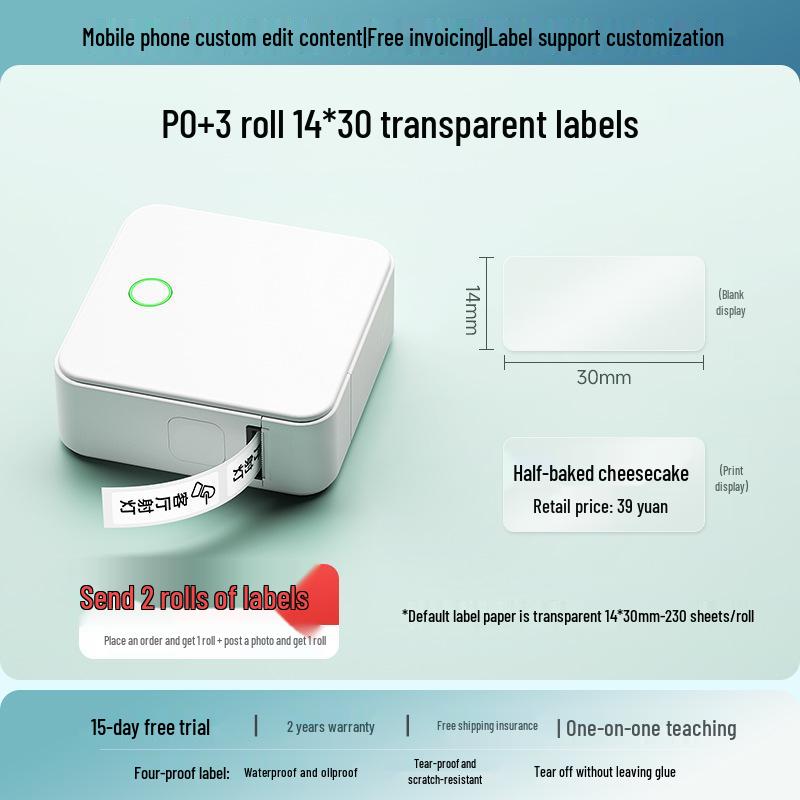 Portable Bluetooth Thermal Label Printer for Price Tags and Smart Labels