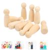 10 Peg Dolls, Unfinished Pegs, Handmade, Paintable, Dyeable, Decorable, Art Projects (65mm Female), Christmas, Halloween Gift