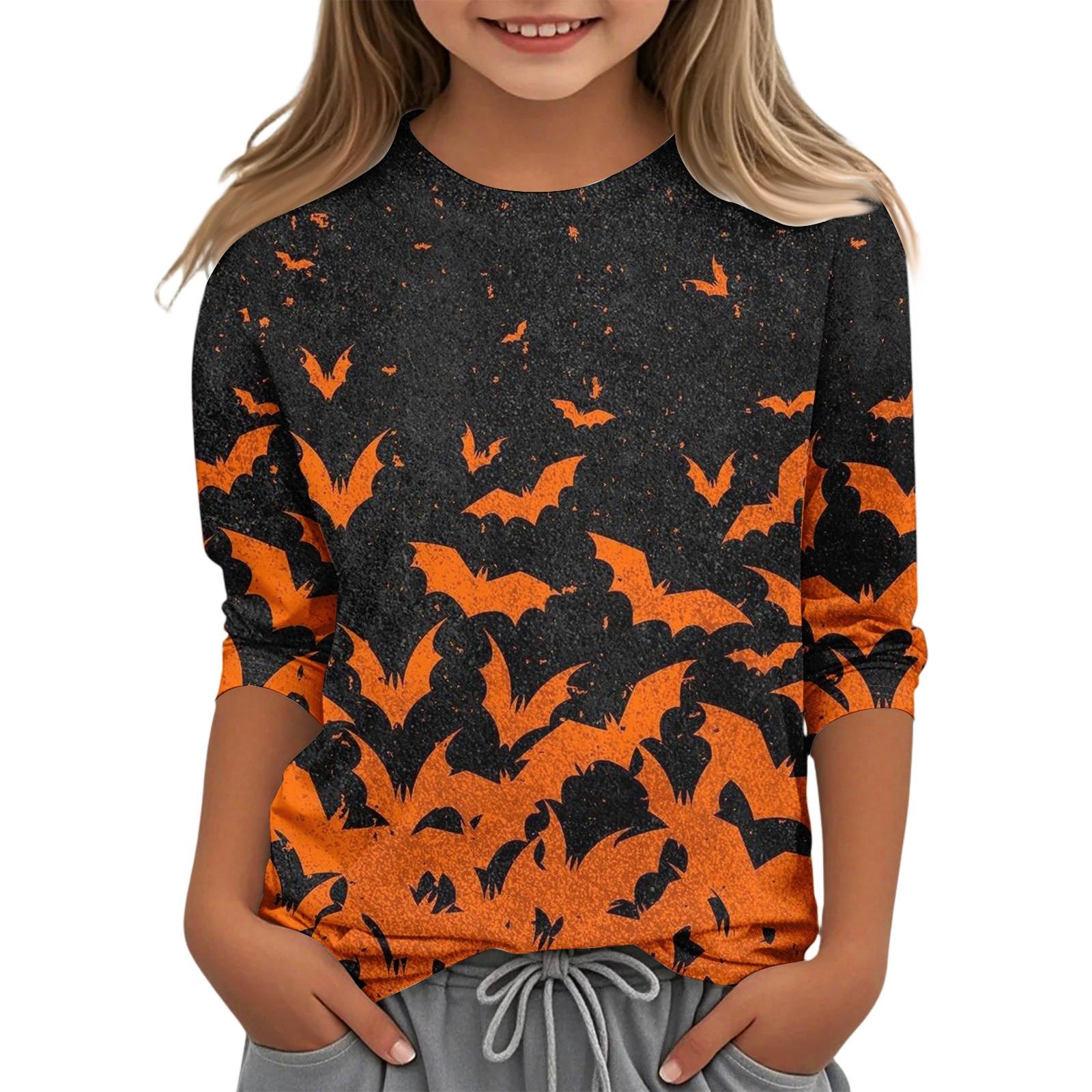 

Children s Casual Three-quarter Sleeve Round Neck Top 160 шафрановый