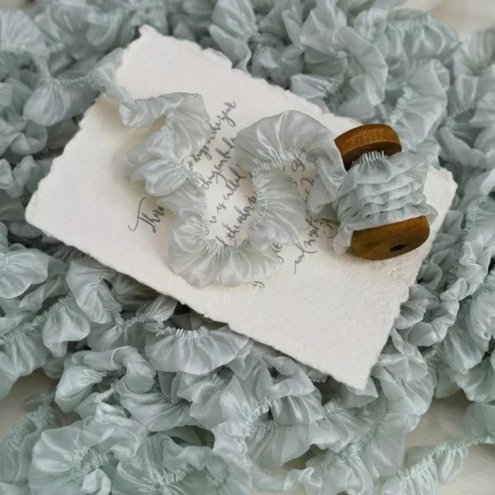 Polyester Pleated Lace Ribbon 3cm Wide Lace Material Ruffle Sewing Fabric Pleated Clothing DIY Supply