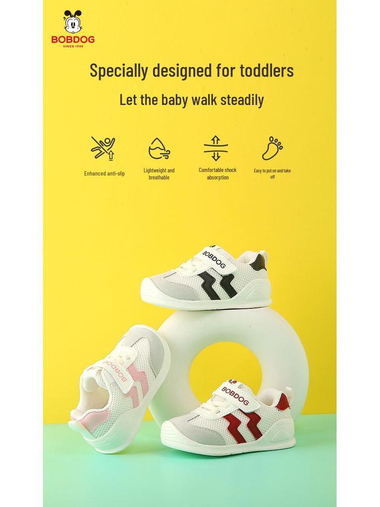 Bobodou 2026 Spring Breathable Mesh Toddler Shoes for Girls and Boys - Non-Slip Sports Design