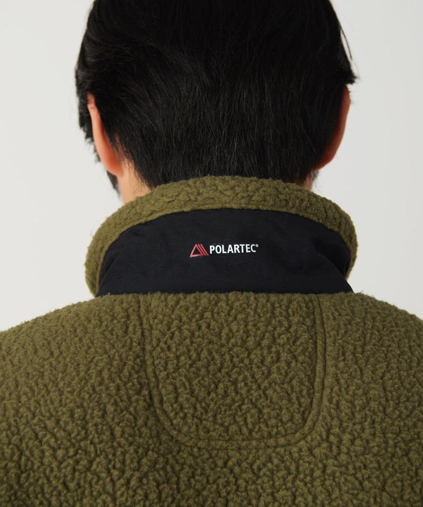 Snow Peak Polartec Thermal Pro Boa Fleece Jacket Outer and Size L SPF-JK-25AU906, Jacket, Men's Women's, Olive,