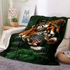 1pc Tiger Print Blanket Lightweight Flannel Blanket Throw Blanket For Sofa, Bed, Travel, Camping, Livingroom, Office yy251015156