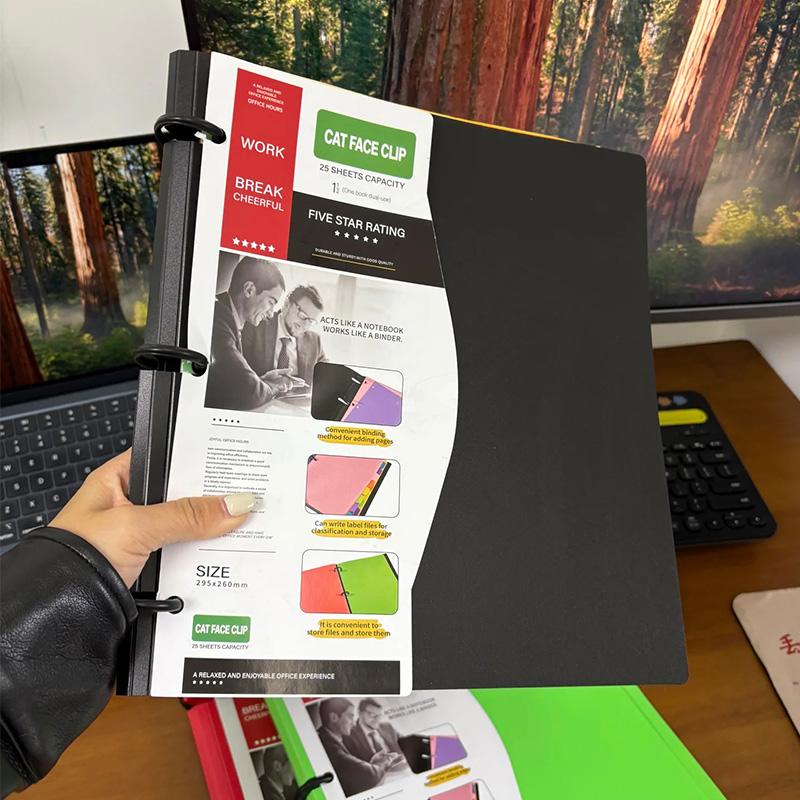 3-Hole Loose Leaf A4 Folder, Paired With Inner Pages and Dividers, Suitable for Storing Paper in Offices, Schools, and Homes