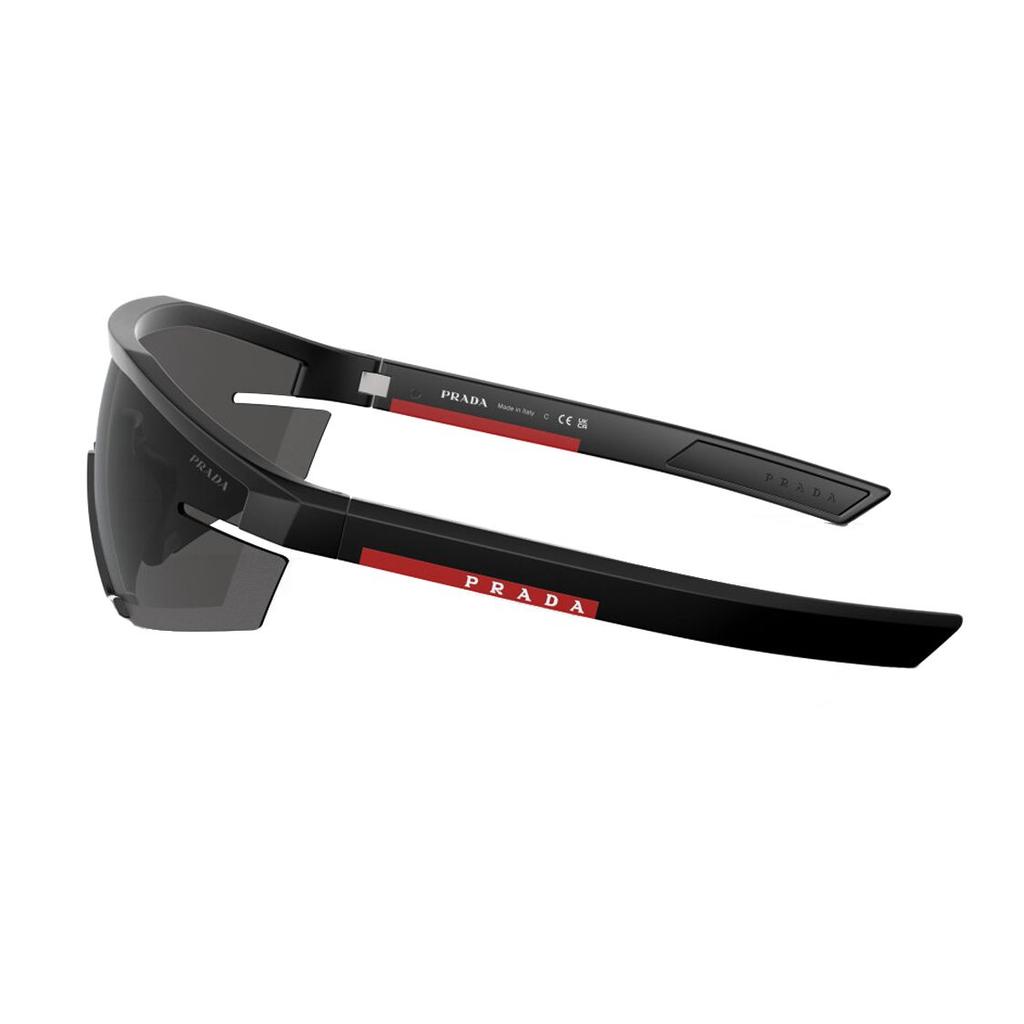 Prada Logo Arm Nylon Irregular Shape Sunglasses Unisex sunglasses Black PS03ZS1BO06F