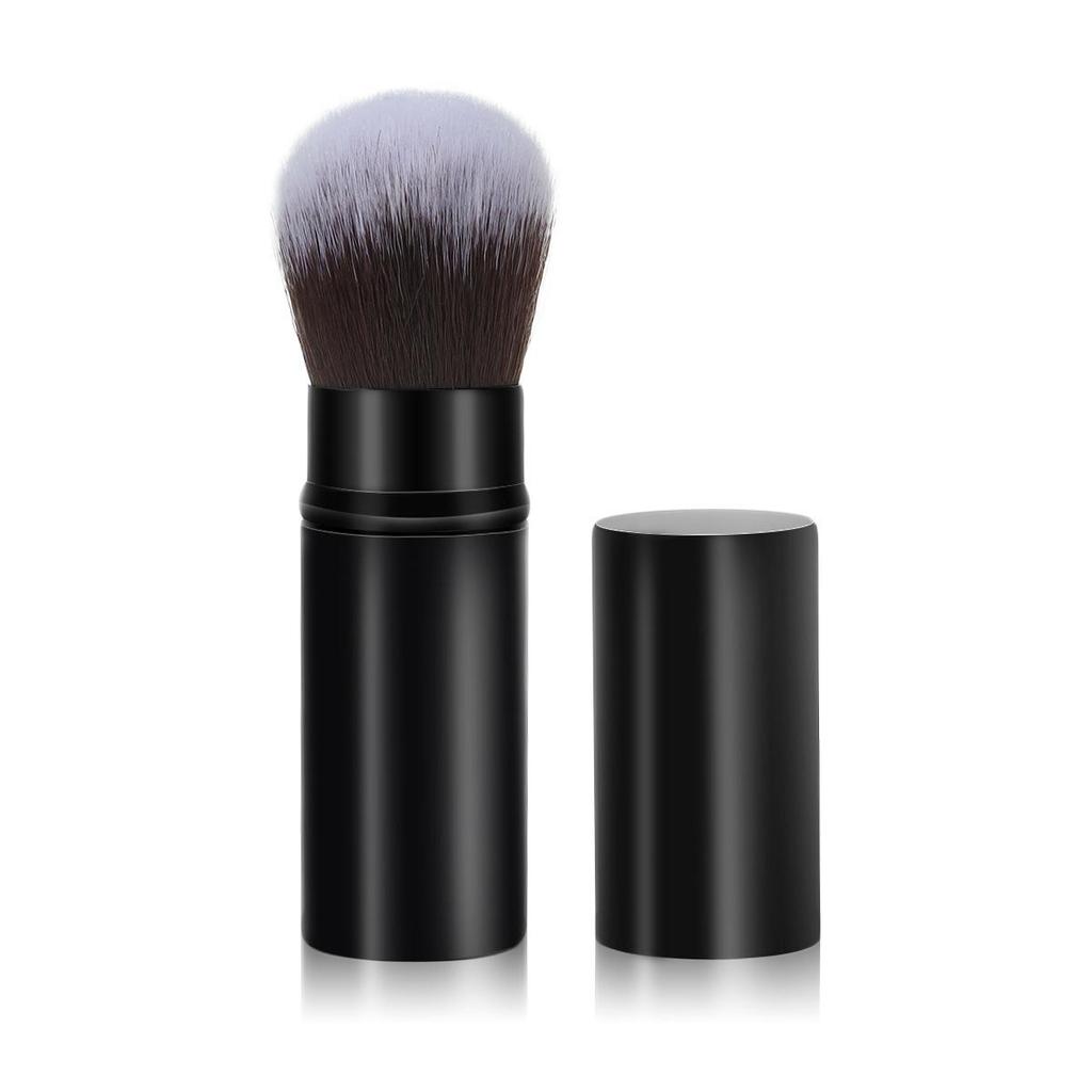 Portable Retractable Makeup Brush - Multifunctional, Dustproof, Blush & Powder Beauty Tool.