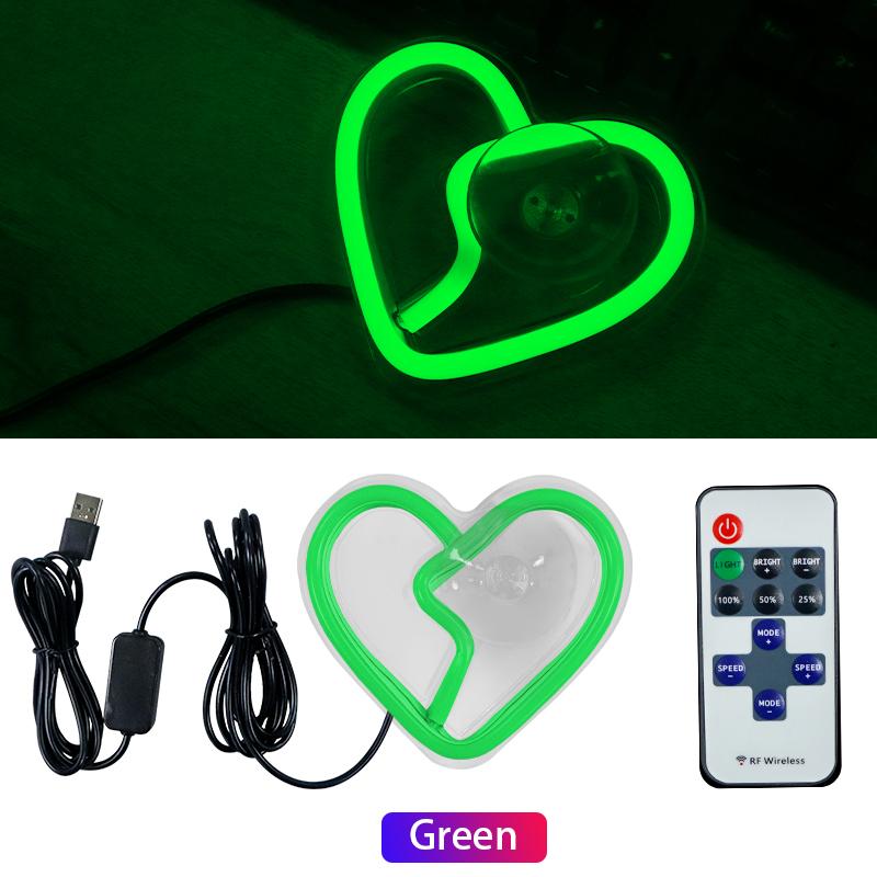 Car interior LED lights, Car window neon interior decoration lights,glowing heart atmosphere lights USB wiring ambient lighting