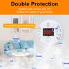 2 In 1 Smoke Carbon Monoxide Alarm Detector Dual Sensor with LCD Display Screen for Hotels Office