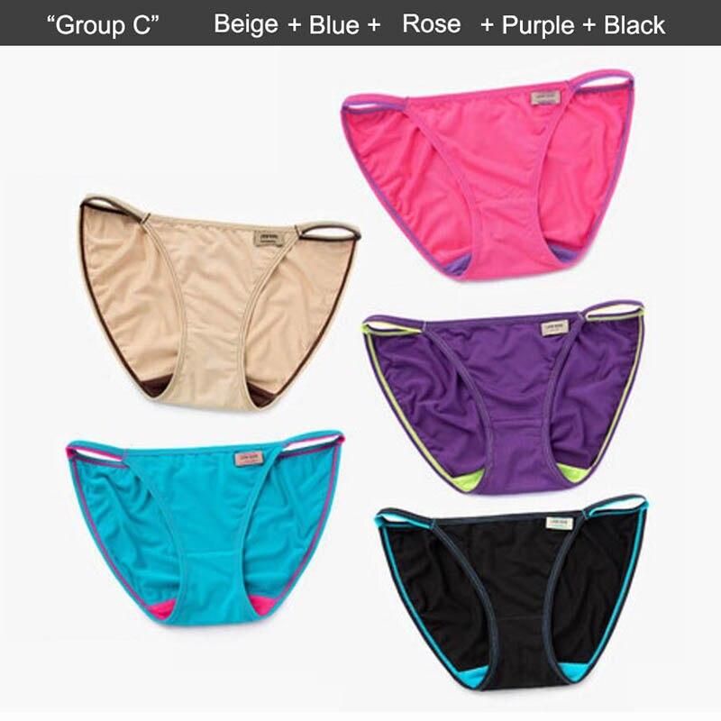 Sexy Damen-Unterwäsche, Höschen, Modal-Slips für Damen, einfarbig, niedriger Bund, G-String, nahtlos, Dessous, Damen-Mädchen-Tanga, 5 Stück