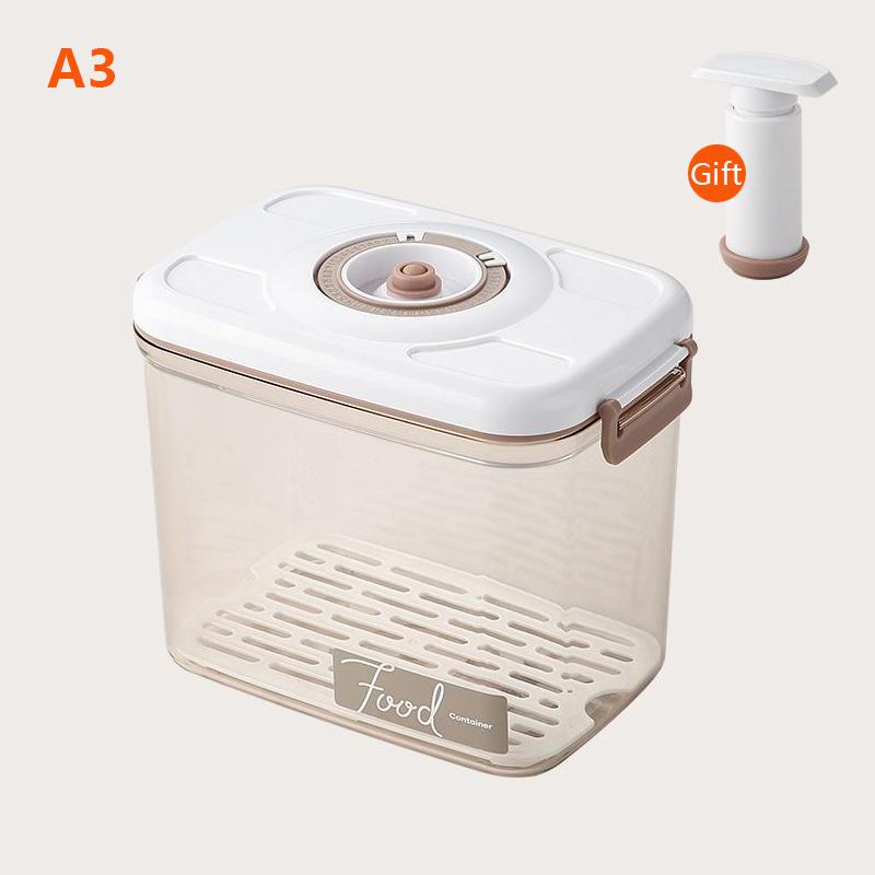 

Кухонный вакуумный ящик для хранения продуктов Большая емкость Герметичный ящик для хранения свежих продуктов Прозрачный контейнер для хранения Вакуумный насос для хранения продуктов на кухне