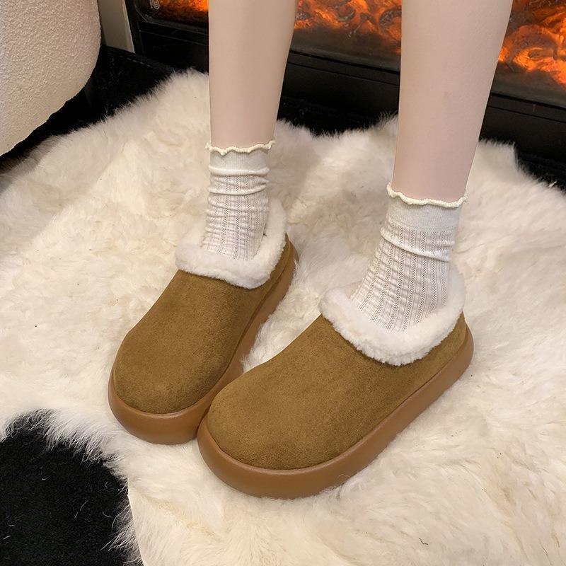 All-inclusive Small Potato Snow Boots Women's New Winter Fluffy Bread Shoes Thick-soled Velvet Cotton Shoes