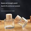30ml High-End Glass Perfume Bottle with Wood Grain Snap-on Lid - Empty Refillable Fine Mist Dispenser