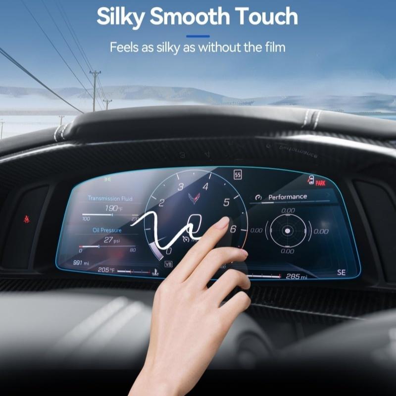 12 Inch Navigation Tempered Glass Touch Screen Protective Film For Chevrolte Corvette C8 -2025 Car Interior Accessories
