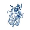 7 sheets tattoo stickers Elk Whale 11x18cm seal arm sticker waterproof Halloween holiday party
