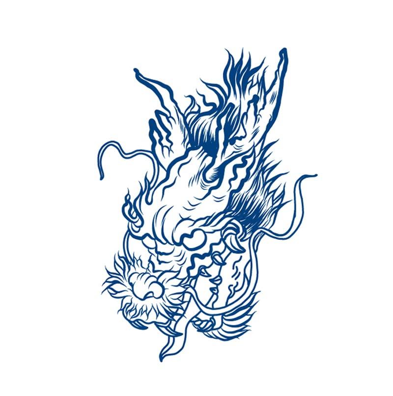 7 sheets tattoo stickers Elk Whale 11x18cm seal arm sticker waterproof Halloween holiday party