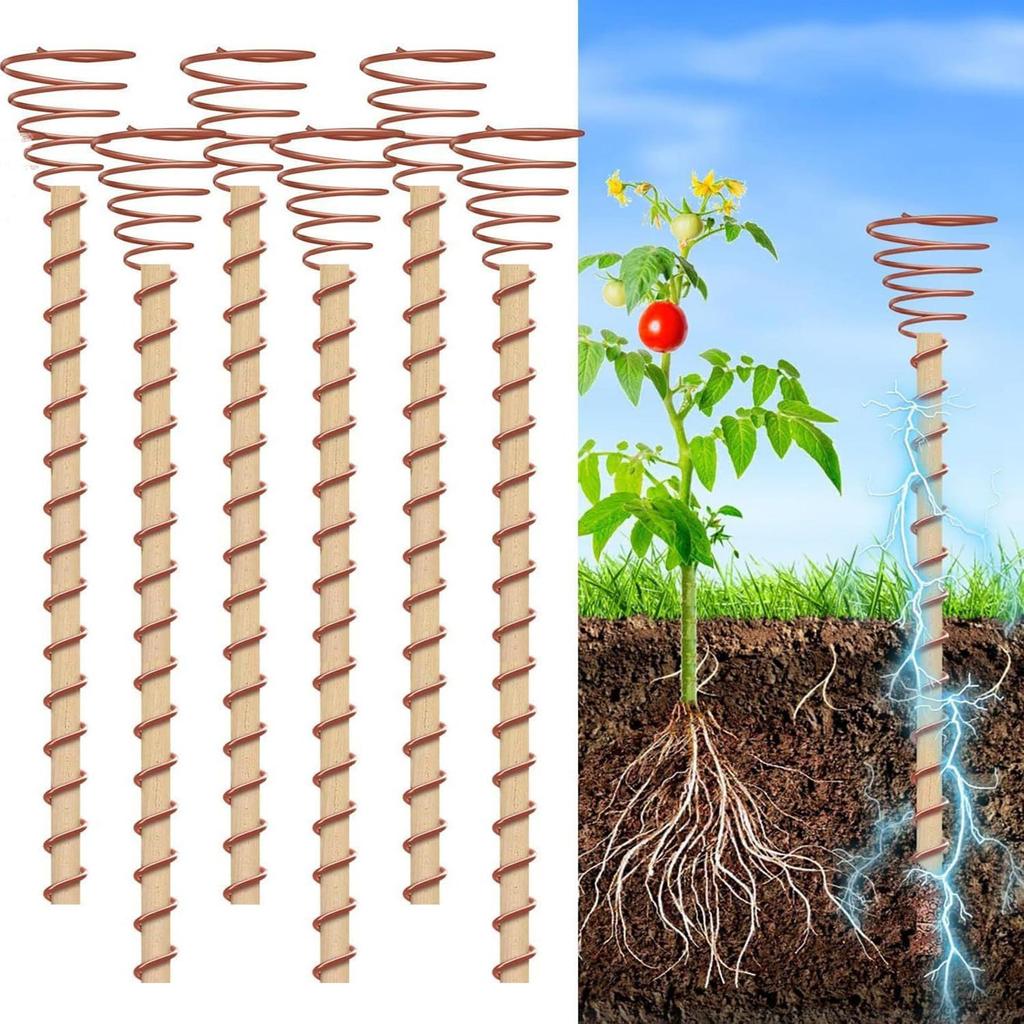 6/8/10Pcs Electroculture Plant Stakes Garden Coppers Coils Antennas for Growing