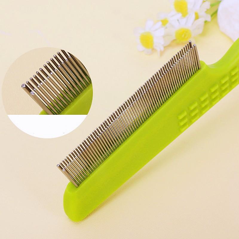 Dog Comb Dense Tooth Dogs Brush Double-row Flea Combs for Dogs Hair Cleaning Dog Grooming Pet Hair Remover Massage Cat Brush