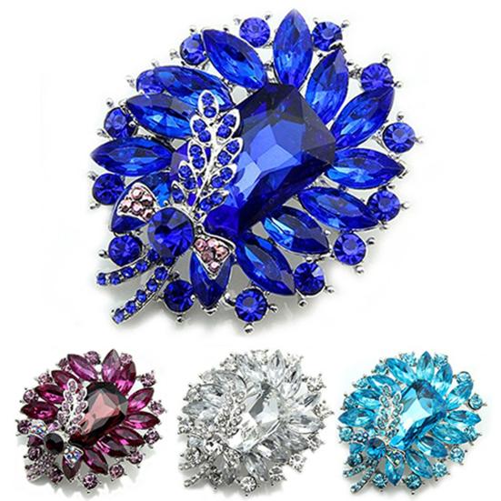 סיכת חתונה צורת פרח יוקרתית משטח חלק לטווח ארוך נשים מתנת סיכה