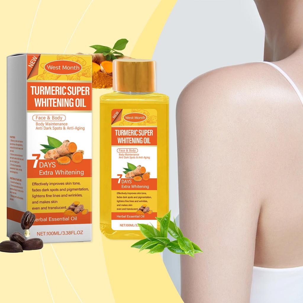 Nourishing West Month Turmeric Body Care Oil For Hydrating And Brightening Skin