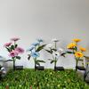 Solar Powered Daisy Flower Garden Lights Outdoor Waterproof Landscape Lawn Decorative Lighting with Stake for Yard Patio Pathway