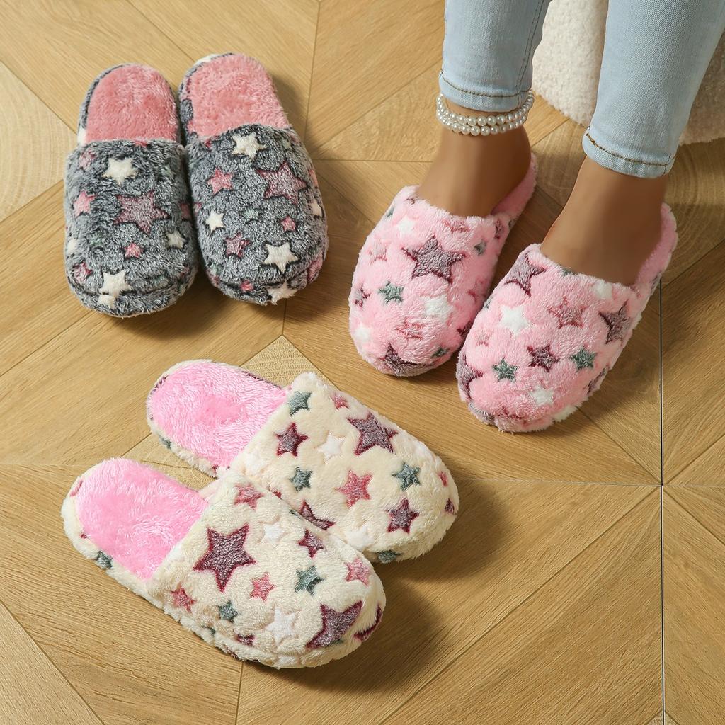 Colorful Polka Dot Cute Women's Indoor Home Slippers, Fashionable Women's Plush Home Slippers - A Favorite Gift for Girls, Mother's Day Gift Slippers