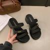 High-end Outer Wear Platform Slippers Women's 2025 Summer New Heightening Lightweight Softness Roman Casual Beach Sandals