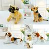 Brinquedo de Pelúcia Realista de Cachorro Adorável Cão Pastor Shar Pei Dálmata Cão de Orelhas Compridas Presente