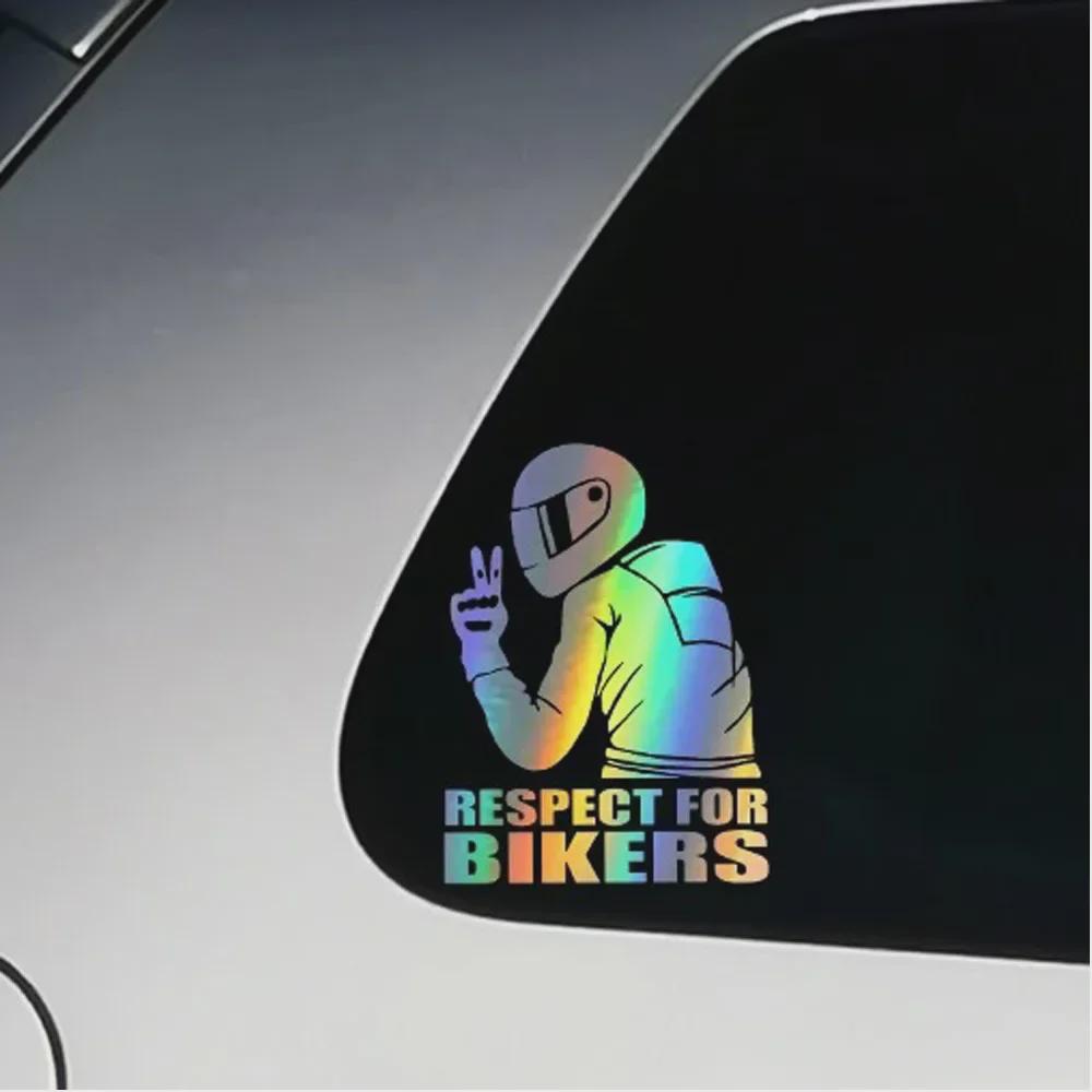 Reflective Motorcycle & Car Stickers - Creative Laser Design for Bikers