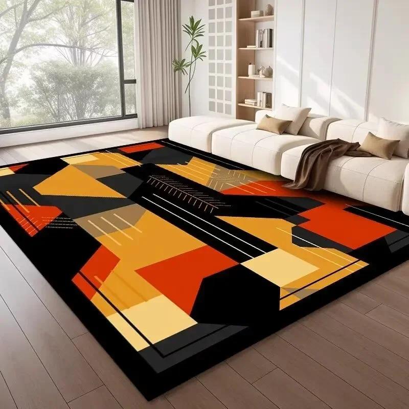 Nordic Style Geometry Large Carpet Light Luxury Bedroom Rugs Living Room Decoration Rugs for Bedroom Anti Slip Floor Mat