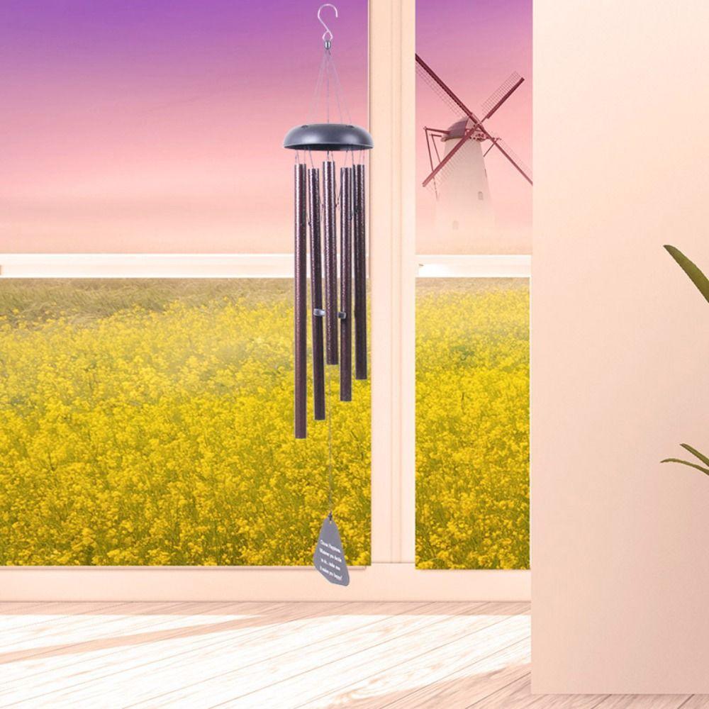 Garden Decor Japanese Style Wind Chimes Metal Retro Aluminum Tube Wind Bell Antique Handcrafted Blessing Bell Room