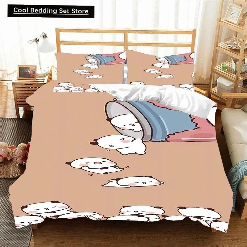 Kawaii Bubu and Dudu 3D Printing Anime Bedding Set Duvet Cover Comforter Bed Single Twin Full King Queen Size Bedding Set Kids