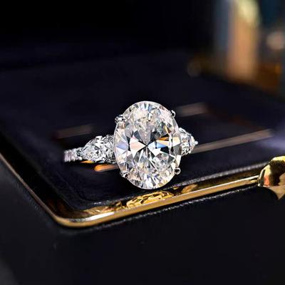 Pigeon Eggs Are Comparable To Ice Flowers Inlaid with Zircon Marriage Proposal Open Rings, Women's Fashion Temperament Wedding Rings