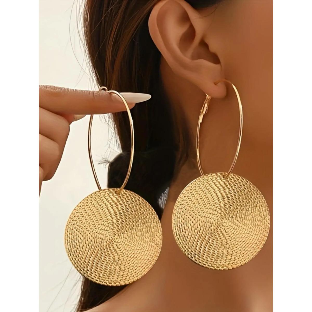 

Stylish circular hoop earrings, round earrings, trendy party accessories, and everyday fashion accents