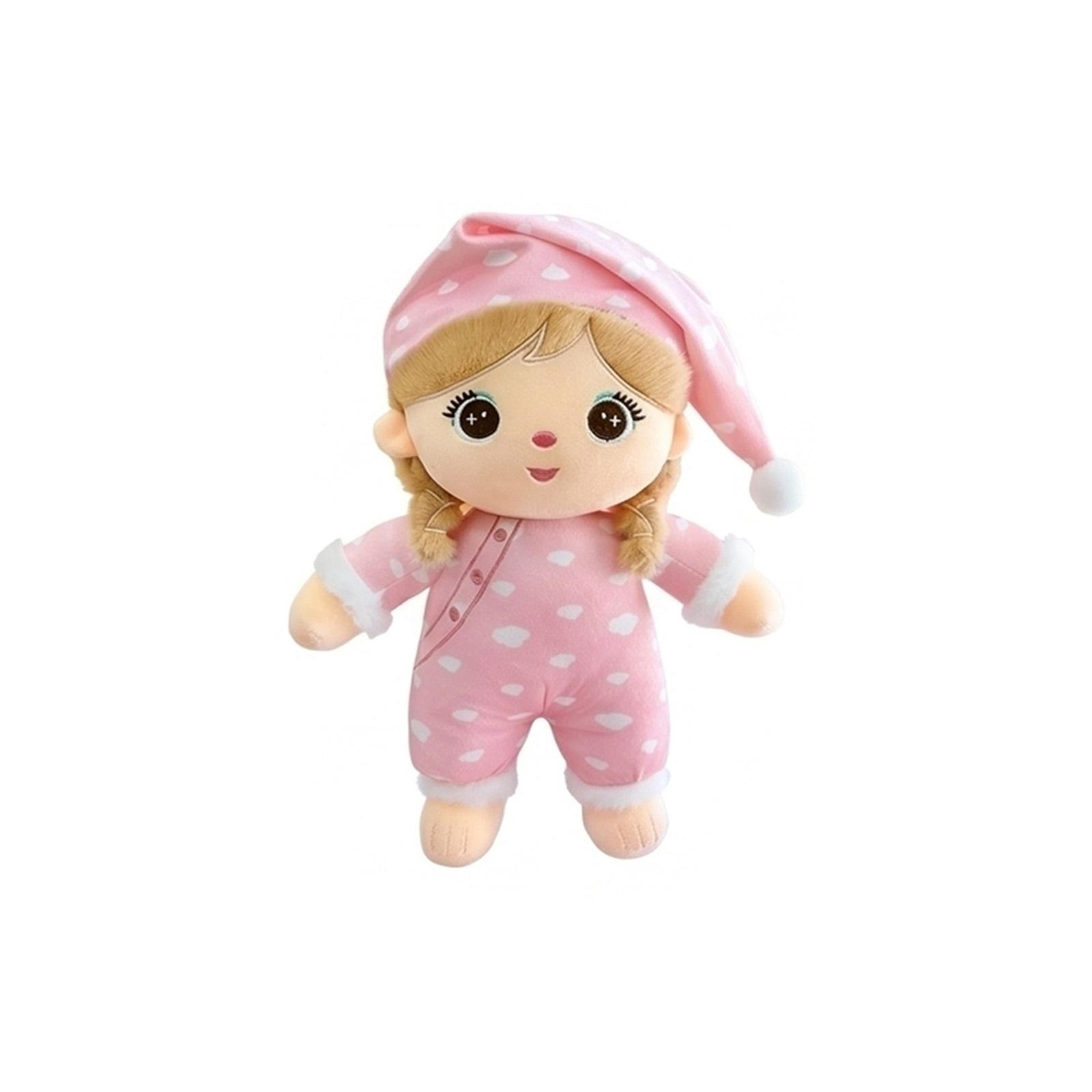 

Plush Soft Stuffed Doll with Curly Hair Realistic Face and Detailed Clothing for Collectors and Home Decoration One Size