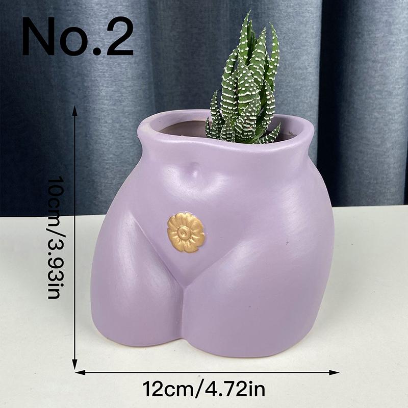 Art Body Flower Pot Succulent Pot Ceramic Planter Home Decor Indoor Decoration Desktop Ornaments Bonsai Plant Pot